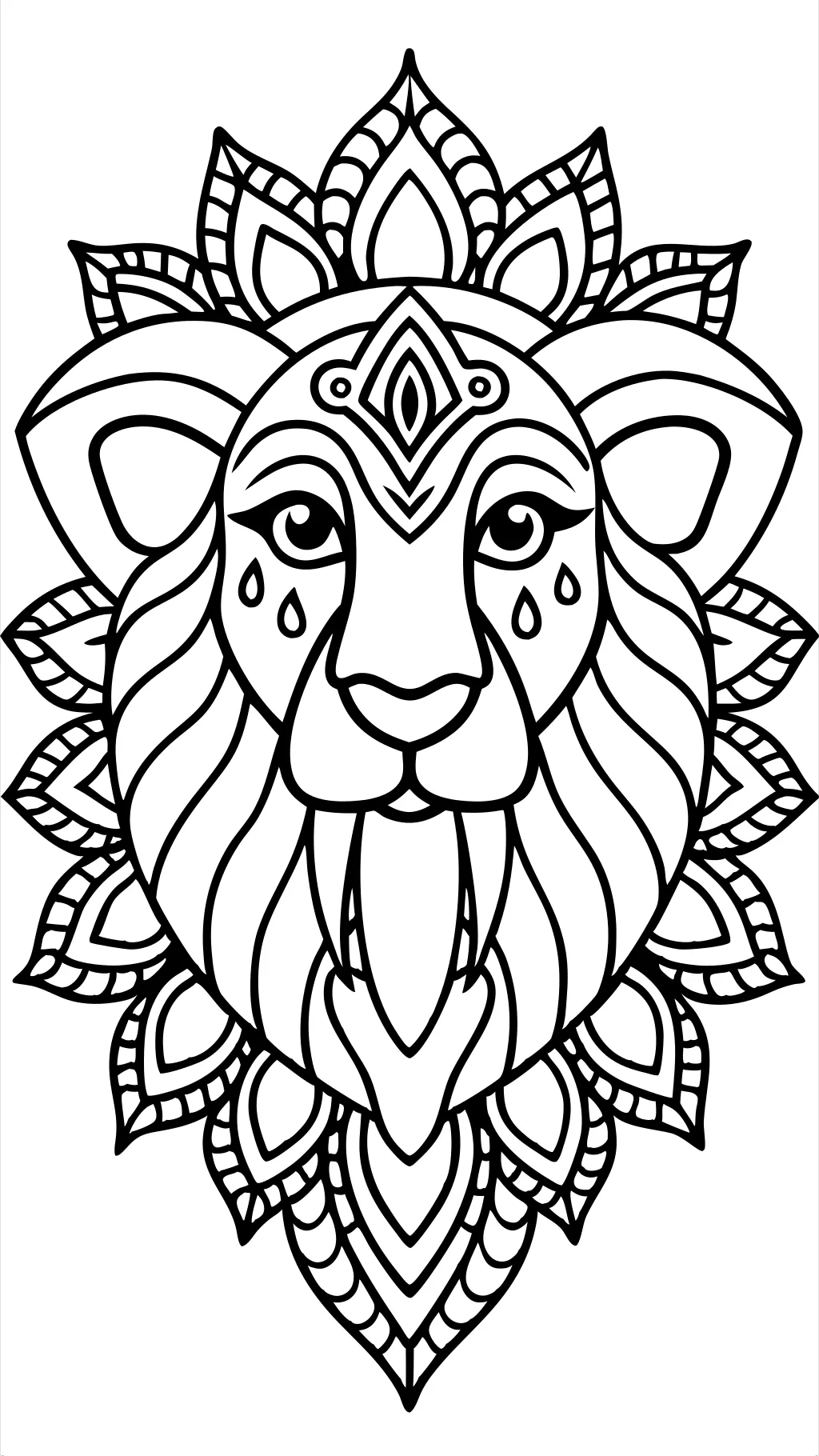 mandala animal coloring pages